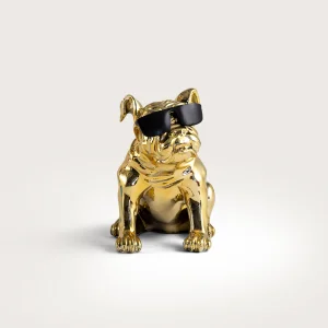 Gözlüklü Buldog Dekoratif Obje