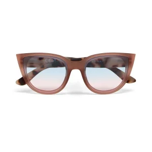 Okkia Silvia Sunglasses  Pink Havana/ Lens: Blue-pink