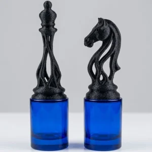 Elephant And Horse On Glass Base (set Of 2)