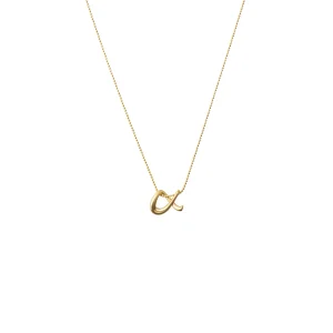 Alpha Silver Gold Plated Necklace
