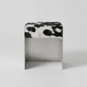 Scobel Stainless Steel - Cowhide Puff / Stool
