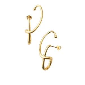 Alpha Altın Kaplama Gümüş Küpe