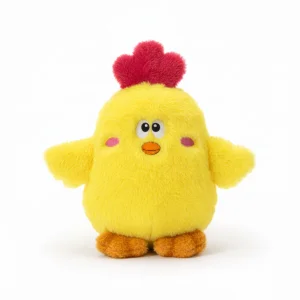 Squeaky Crinkly Plush Chick Dog Toy