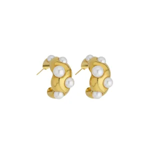 Ayza Pearl Hoop Earrings