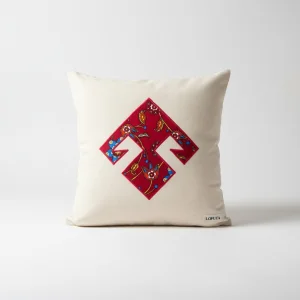 Turkish Kilim Motif "elibelinde" Embroidered Cushion Cover