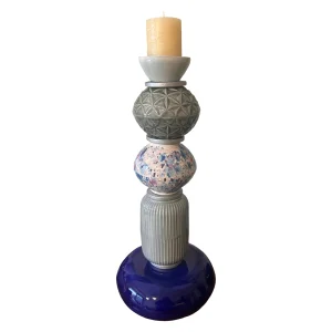 Silver Totem Candlestick