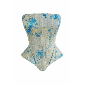Blue Opaline Corset
