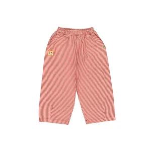 Happy Stripes Woven Pants - Red