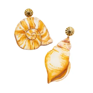 Atlantis - Asymmetrical Shell Earrings