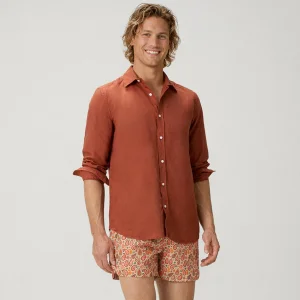 Hawksbill Linen Shirt - Navy