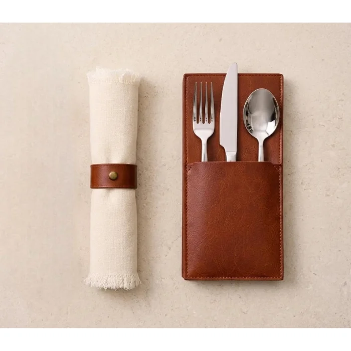 Leather Royal Set Of 6 Napkin Rings image 2