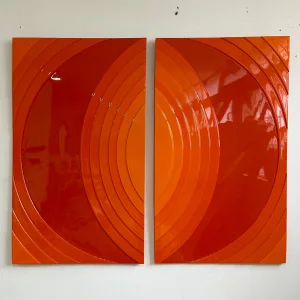 Laluna 2'li Tablo Large Turuncu