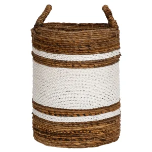 Laundry Basket Natural White
