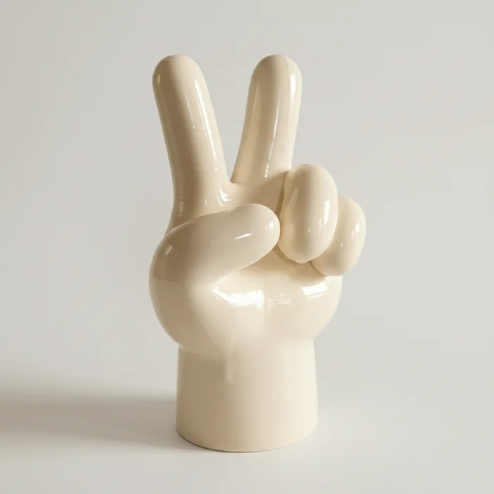 The Peace Hand Krem Dekoratif Obje image 2