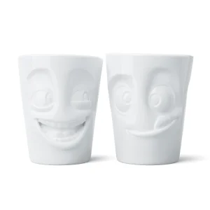 Tassen - Mug Set No. 3 Joking & Tasty Without Handle In White, 350 Ml