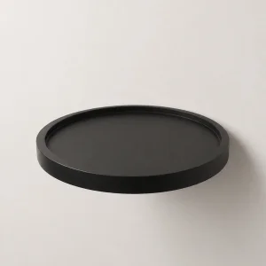 Solid Wood Wall Shelf Black