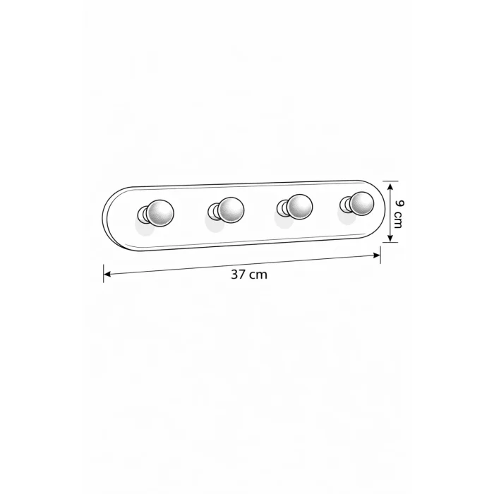Solid Wood Body Wall Hook image 4
