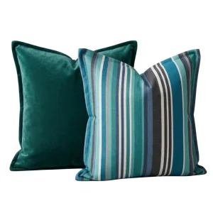 Lina, 100% Cotton Striped Cushion Cover