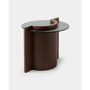 Halo Leather Side Table