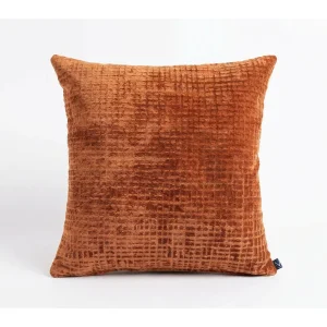Lidya Terra Cotta Velvet Cushion Cover