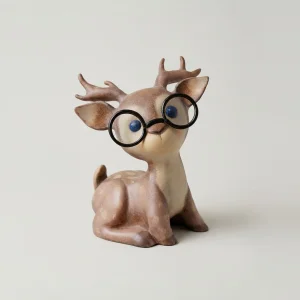 Wise Deer Handmade Ceramic Sculpture