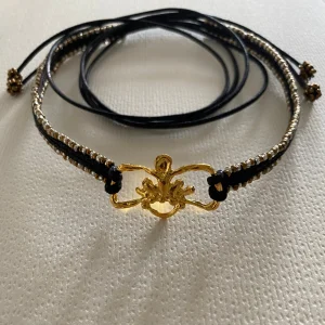 Nanshe Altın - Siyah Choker Kolye