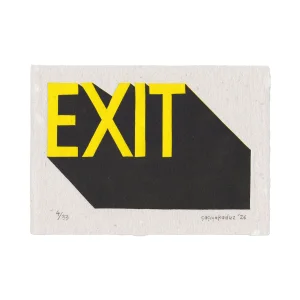 "Exit" Linol Baskı Tablo
