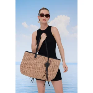 Natural Raffia City Bag