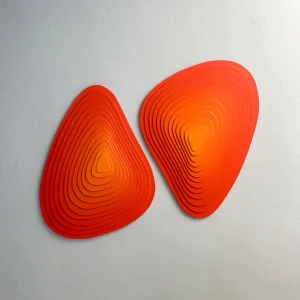 Steps Series Orange Wall Art Set of 2
