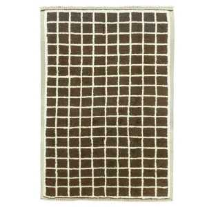 Vanya Geometric Design Brown Wool Rug