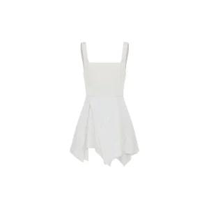 Vera White Sequin Elbise