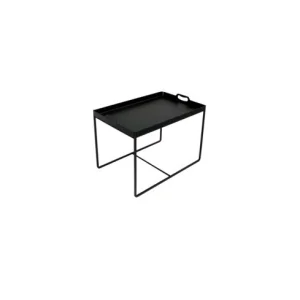 Kares Two-in-One Black Tray Side Table