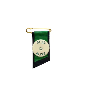 Still Alive Ceramic Medallion Pin