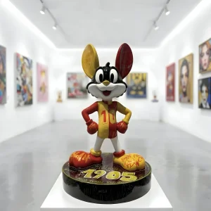 Mr Roo, My Team Series, Yellow Red Victory Spirit Sculpture