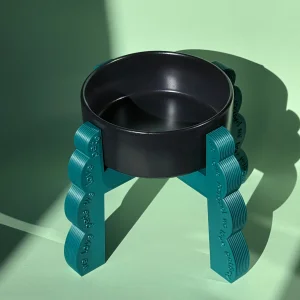 Water Green Pet Bowl Stand