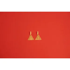 Volcanoes Burn Gold Earrings