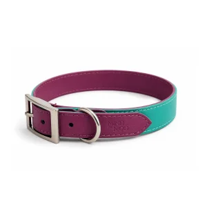 Purple Cloud Atlas Leather Dog Collar