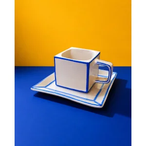 Cubric Ceramic Mug and Plate Set