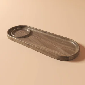 Serving The Night Solid Oak Presentation Board and Decorative Object