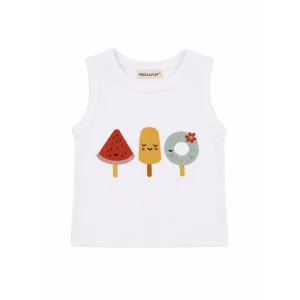 Summer Bites White Kids Tank Top