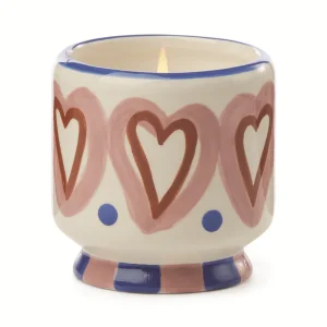 Adopo Hearts Ceramic Candle Rosewood Vanilla