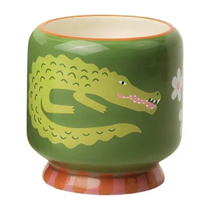Adopo Crocodile Ceramic Candle Prickly Pear