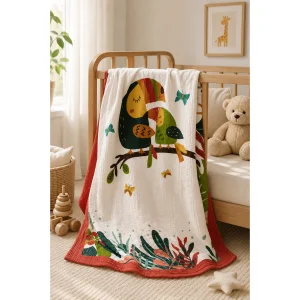 Tropics Organic Cotton 4-layer Muslin Kids Blanket - 3