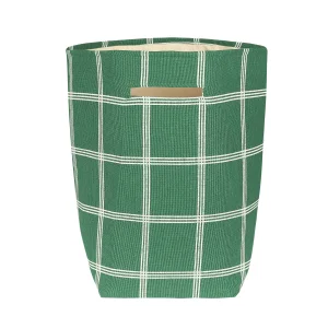 Vibes Büyük Sepet, Green White Windowpane