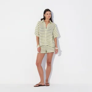 Solea Striped Yellow Knit Shirt