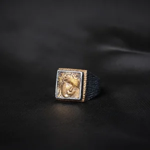 Medusa Motif Silver Men's Ring