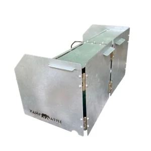 Windshield Foldable Metal Windshield: Portable Wind Breaker - For Canister Camping Stoves