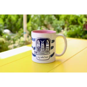 Uşaklar Pink Porcelain Mug