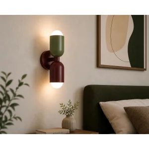 Garen Green-Burgundy Wall Sconce