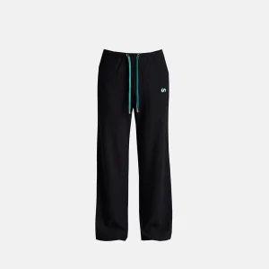 Lowkey Ocean Black Embroidered Adjustable Waist Women's Pants